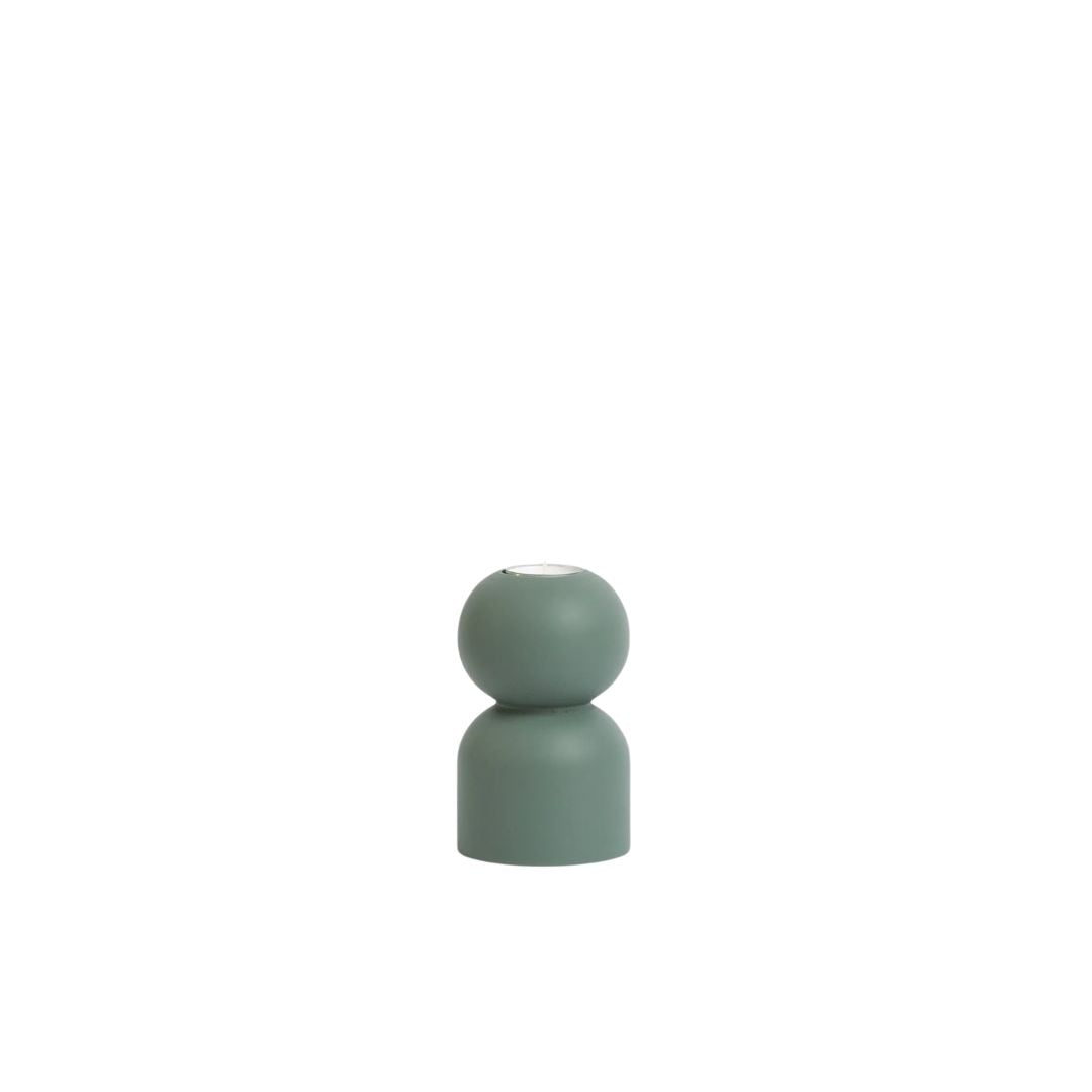 3 in 1 Low Candleholder - Green