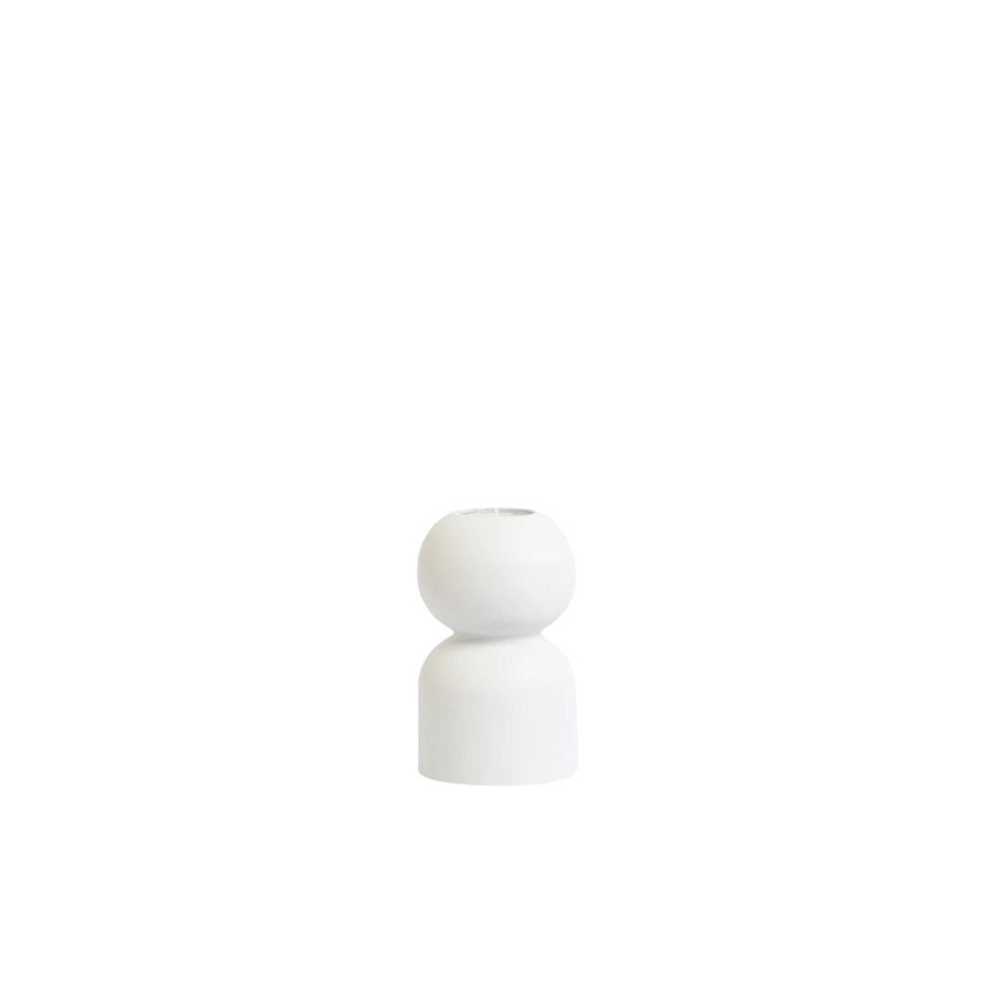 3 in 1 Low Candleholder - White