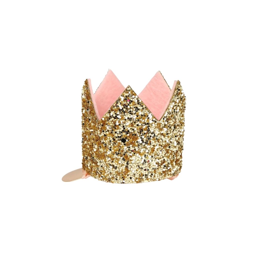 Mini Glittered Crown Hair Slide