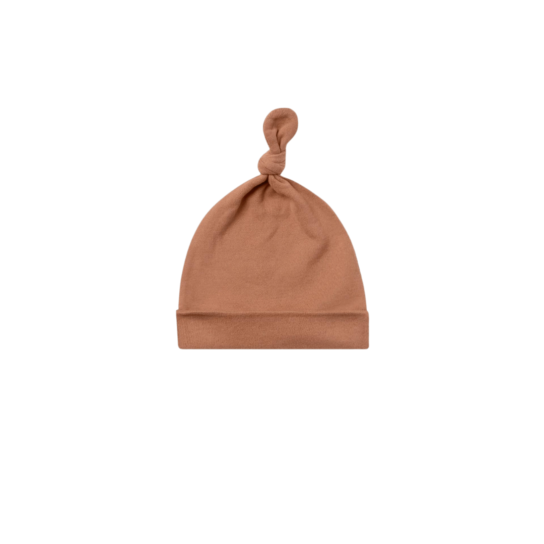 Knotted Baby Hat - Ocre