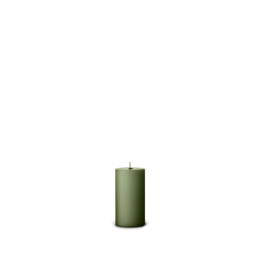 Danish Pillar Candle - Army Green 5cm x 10cm