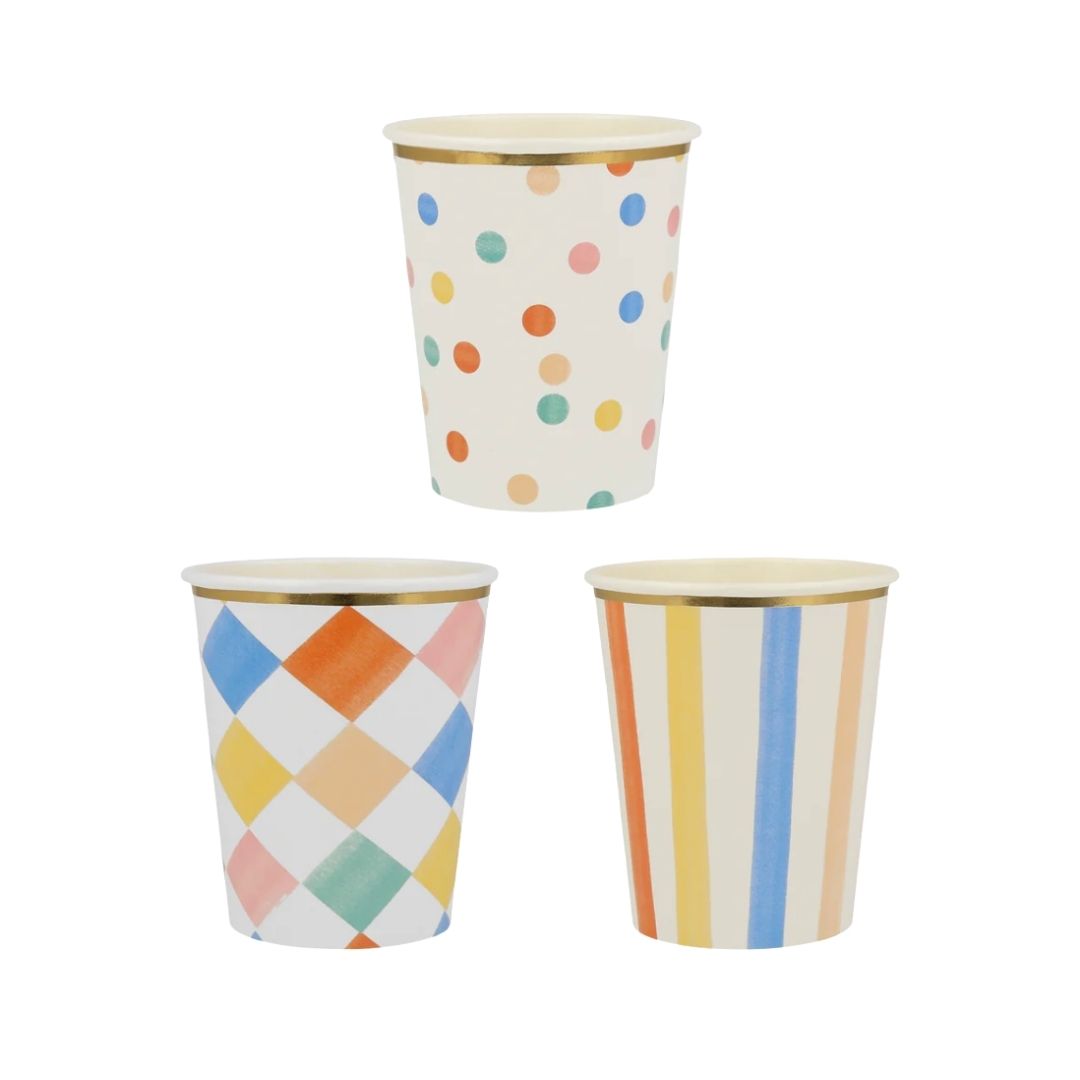 Colourful Pattern Party Cups