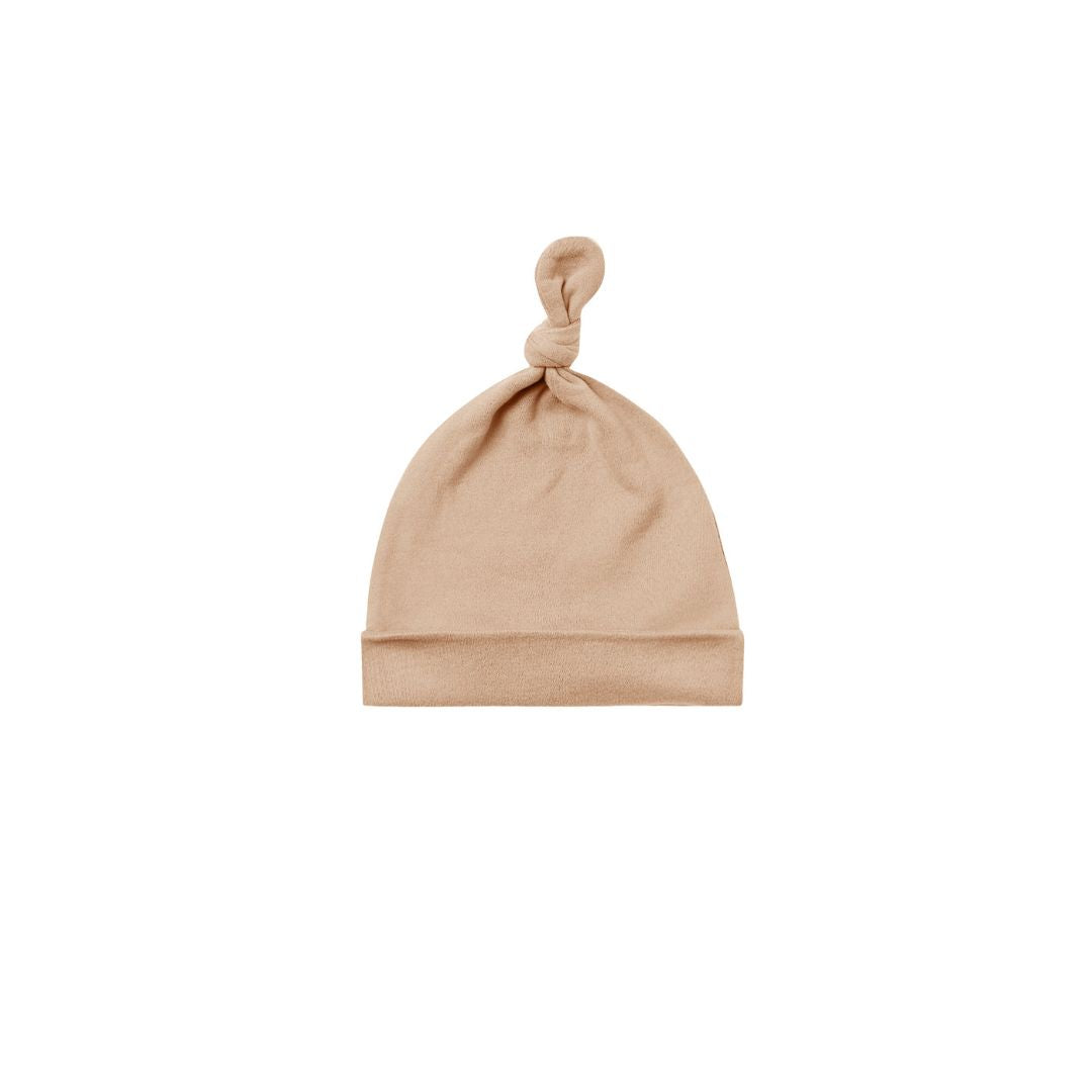 Ribbed Knotted Baby Hat - Blush
