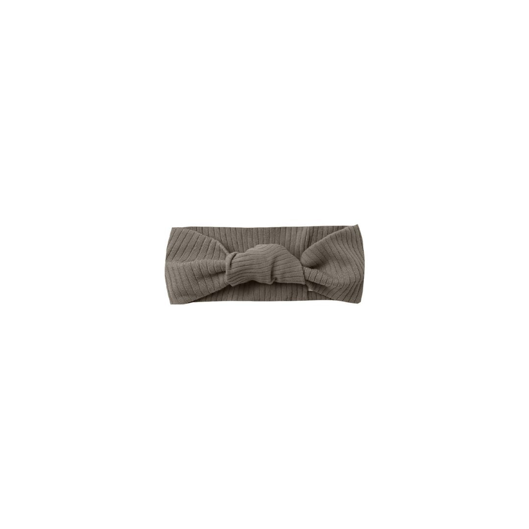 Ribbed Knotted Headband - Charcoal