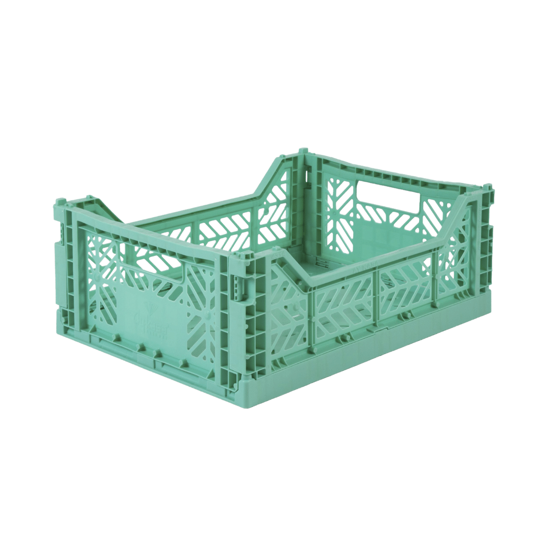 Midi Folding Crate - Mint