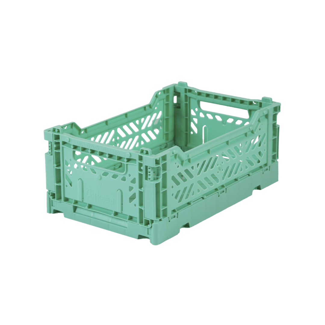 Mini Folding Crate - Mint