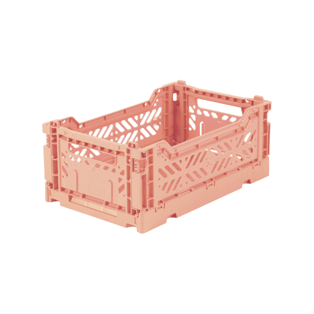 Mini Folding Crate - Salmon Pink