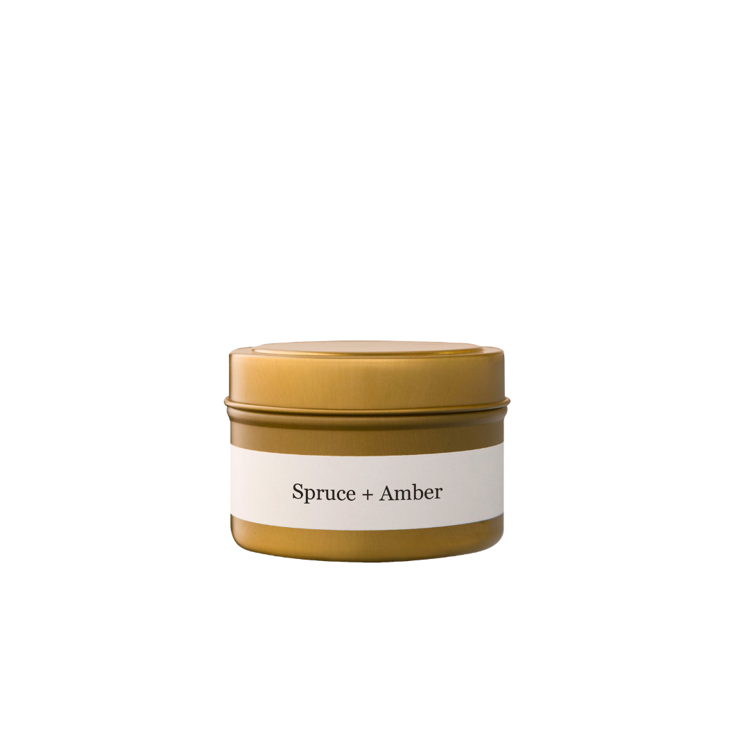 Spruce + Amber Travel Tin Candle