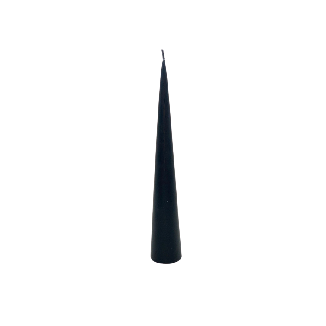 Danish Cone Candle - Black 23cm