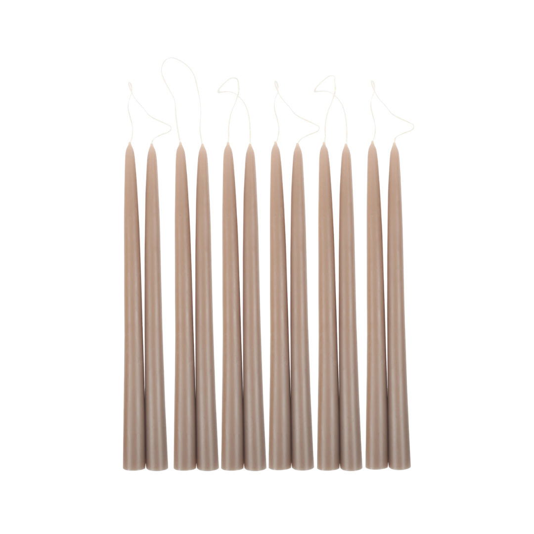 Taper Candles - Greige (12" pair)