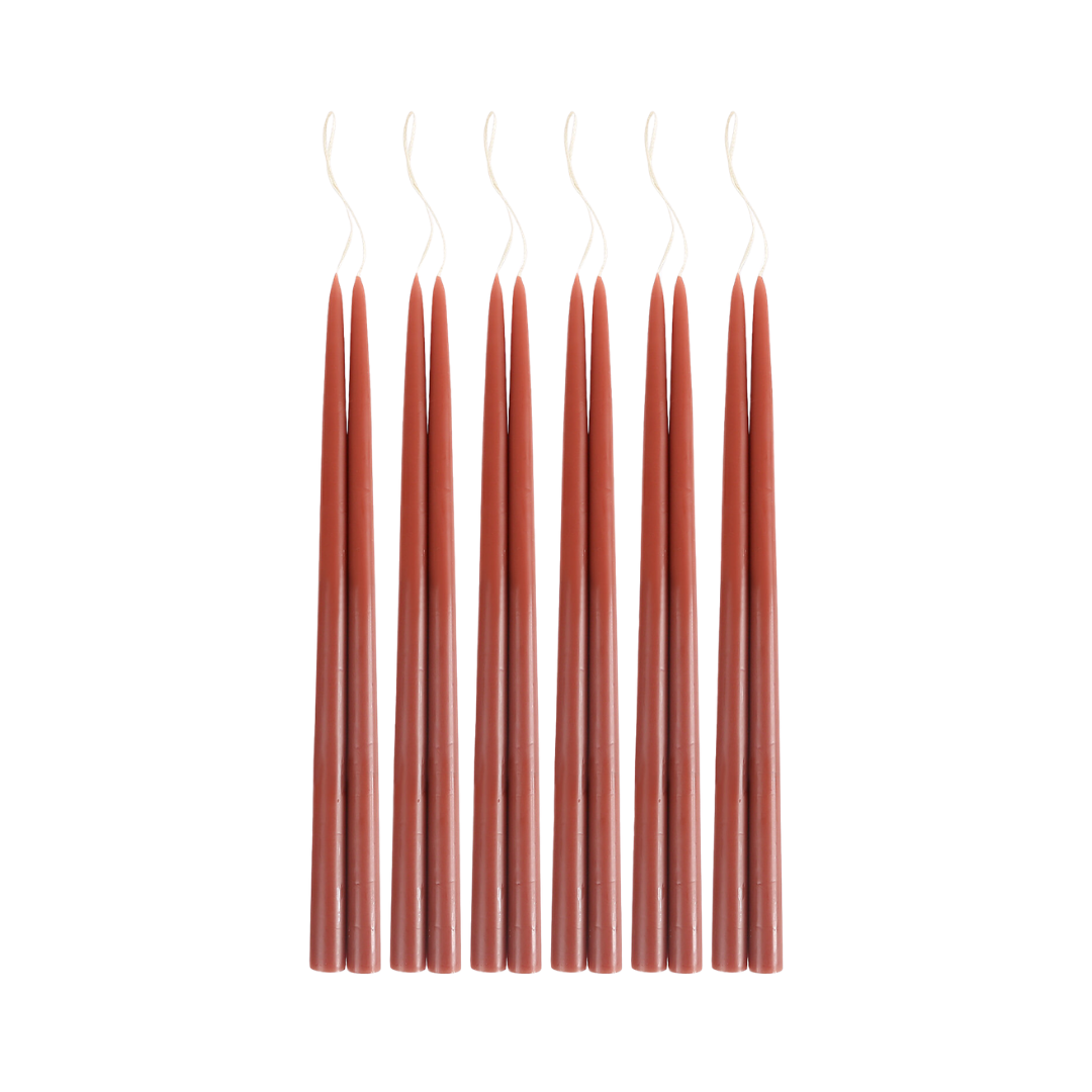 Taper Candles - Clay (12" pair)