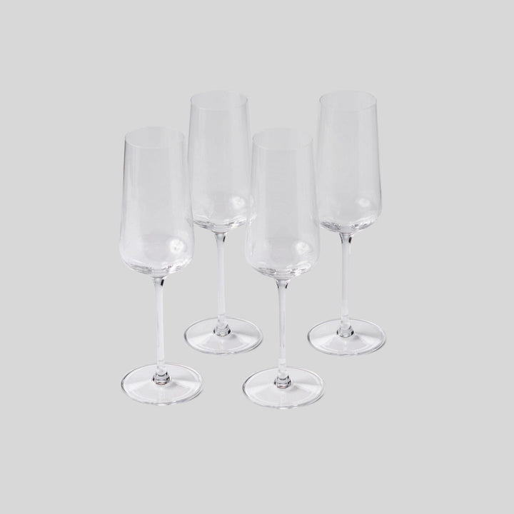 The Flute Glasses (Clear) - Set of 4