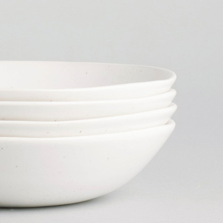 The Pasta Bowls (Set of 4) - Speckled White